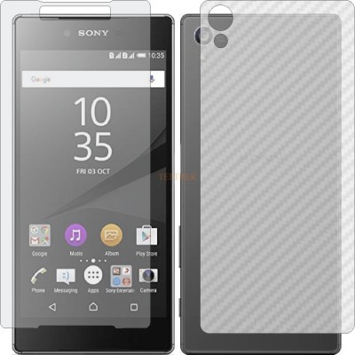 TELTREK Front and Back Tempered Glass for SONY XPERIA Z5 DUAL (Front Matte Finish & Back 3d Carbon Fiber)(Pack of 2)