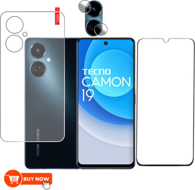 KANCHA Front and Back Tempered Glass for TECNO CAMON 19(Pack of 3)