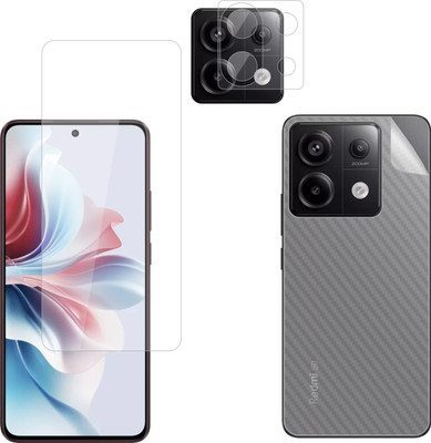 Ten To 11 Front and Back Tempered Glass for Redmi Note 13 Pro 5G, Redmi Note 13 Pro 5G [Back Carbon Fiber] [Rear Camera Lens Guard](Pack of 3)