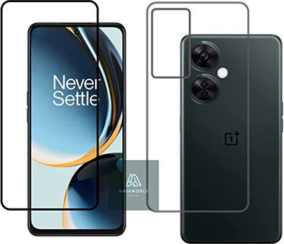 Quicknick Front and Back Tempered Glass for OnePlus Nord CE3 Lite, Front Screen and Back side fully Covered Tempered Glass(Pack of 2)