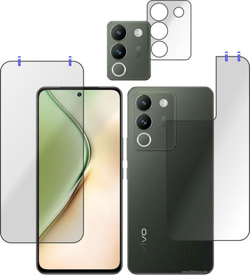 PONDRIK Front and Back Tempered Glass for vivo Y200 5G(Pack of 3)