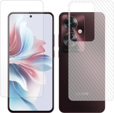 Vatsin Front and Back Tempered Glass for Oppo F25 Pro, Oppo F25 Pro [Back Carbon Fiber](Pack of 2)