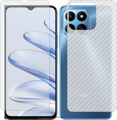 ZINGTEL Front and Back Tempered Glass for HONOR 70 LITE (Front Matte Finish & Back 3d Carbon Fiber)(Pack of 2)