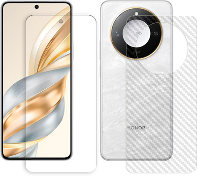 SOMTONE Front and Back Tempered Glass for Honor X60 5G Tempered Glass Screen Protector | Anti-Scratch | Edge to Edge Full Coverage | 9H Hardness (1 FRONT TEMPERED GLASS PROTECTOR + 1 BACK CARBON FIBER SKIN)(Pack of 1) SOMTONE Front and Back Tempered Glass for Honor X60 5G Tempered Glass Screen Protector | Anti-Scratch | Edge to Edge Full Coverage | 9H Hardness (1 FRONT TEMPERED GLASS PROTECTOR + 1 BACK CARBON FIBER SKIN)(Pack of 1)