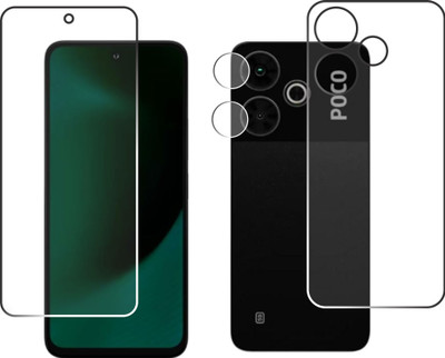 chakoor Front and Back Tempered Glass for POCO M6 Plus 5G, Redmi 13 5G(Pack of 3)