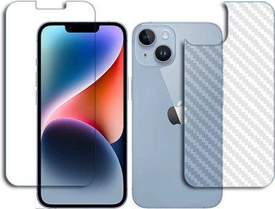 SOMTONE Front and Back Tempered Glass for Apple iPhone 14 TEMPERED & FIBER FRONT BACK(Pack of 1)