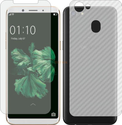 TELTREK Front and Back Tempered Glass for OPPO F5 (Front Matte Finish & Back 3d Carbon Fiber)(Pack of 2)