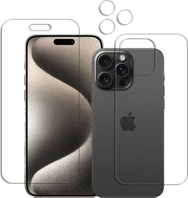 SOMTONE Front and Back Tempered Glass for Apple iPhone 15 Pro Max FRONTBACK SCREEN GUARD(Pack of 1)
