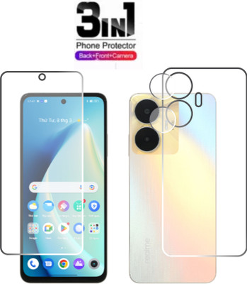chakoor Front and Back Tempered Glass for Realme C55(Pack of 3)