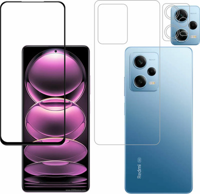 Ten To 11 Front and Back Tempered Glass for Redmi Note 12 Pro 5G, Redmi Note 12 Pro 5G [With Rear Camera Lens Guard](Pack of 3)