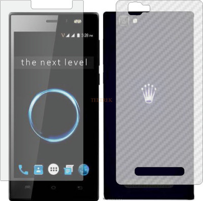 TELTREK Front and Back Tempered Glass for XOLO ERA 1X PRO (Front Matte Finish & Back 3d Carbon Fiber)(Pack of 2)