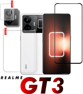 Olonga Front and Back Tempered Glass for REALME GT3, REALME GT NEO 5(Pack of 3)