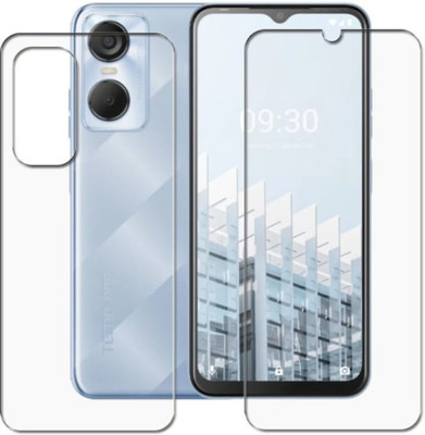 DOWRVIN Front and Back Tempered Glass for Tecno pop 6 pro front and back Tempered glass(Pack of 2)