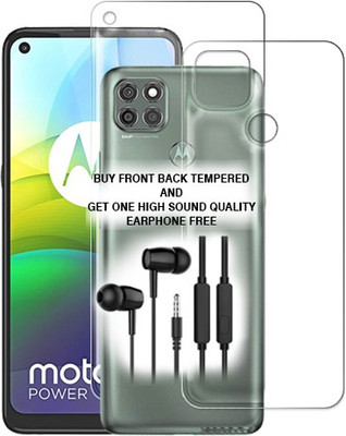ARBAN Front and Back Tempered Glass for Motorola Moto G9 Power FRONT BACK TEMPERED GLASS BUY AND GET EARPHONE FREE(Pack of 1)