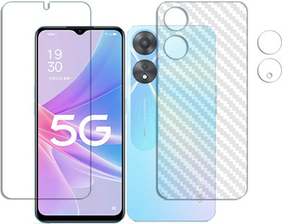 SOMTONE Front and Back Tempered Glass for Oppo A58 4G FRONT BACK AND CAMERA LENS SCREEN GUARD(Pack of 1)
