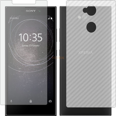 TELTREK Front and Back Tempered Glass for SONY XPERIA L2 (Front Matte Finish & Back 3d Carbon Fiber)(Pack of 2)