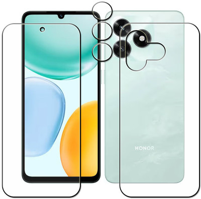 tombik Front and Back Tempered Glass for 110po-Honor X5c Plus-fb,lens(Pack of 3)