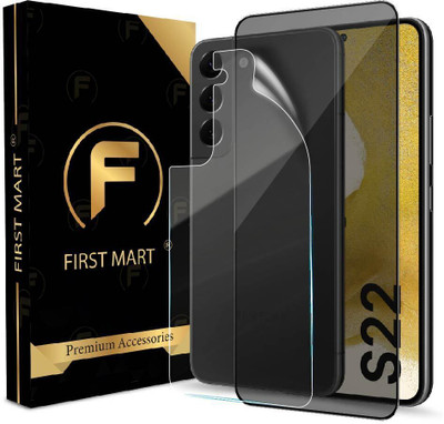 FIRST MART Front and Back Tempered Glass for Samsung Galaxy S22 5G, Samsung S22 5G, Samsung Galaxy S22, ( 1 Privacy Anti Spy Glass with 1 Back Screen Guard )(Pack of 2)