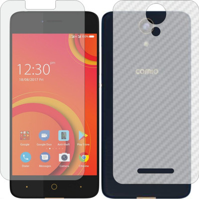 MOBART Front and Back Tempered Glass for COMIO C2(Pack of 2)