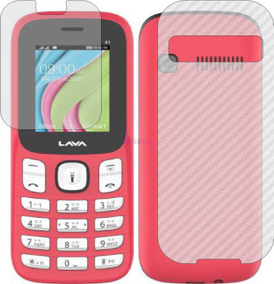 Fasheen Front and Back Tempered Glass for LAVA A1 (Front Matte Finish & Back 3d Carbon Fiber)(Pack of 2)