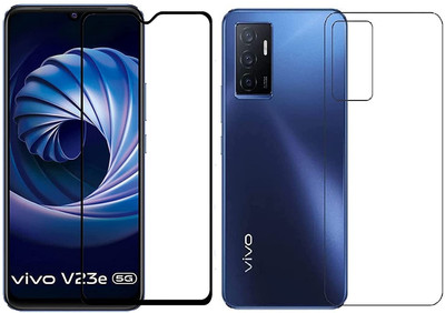Casesily Front and Back Tempered Glass for Vivo V23 E Front 11D Glass Back Flexible Trink (Not Glass)(Pack of 2)