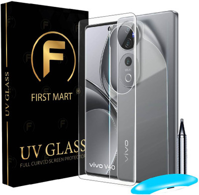 FIRST MART Front and Back Tempered Glass for Vivo V40 Pro 5G, Vivo V40 Pro, Vivo V40 5G, Vivo V40, UV Tempered Glass with Back Nano Fiber Guard(Pack of 2)