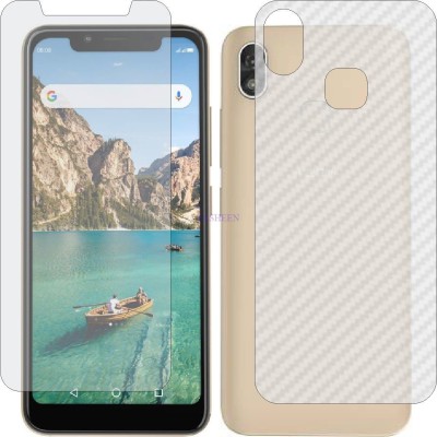 Fasheen Front and Back Tempered Glass for IVOOMI Z1 (Front Matte Finish & Back 3d Carbon Fiber)(Pack of 2)