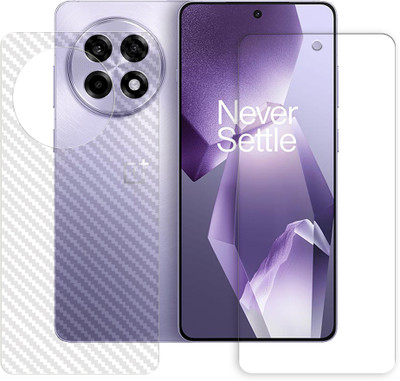 ARBAN Front and Back Tempered Glass for OnePlus Ace 5 Pro 5G Tempered Glass Screen Protector | Anti-Scratch | Edge to Edge Full Coverage | 9H Hardness (1 FRONT TEMPERED GLASS AND 1 BACK CARBON FIBER SKIN)(Pack of 1)