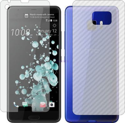 Fasheen Front and Back Tempered Glass for HTC U ULTRA (Front Matte Finish & Back 3d Carbon Fiber)(Pack of 2)