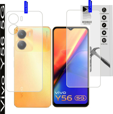 DESIBUZZ Front and Back Tempered Glass for Vivo Y56 5G, {Flexible}(Pack of 2)