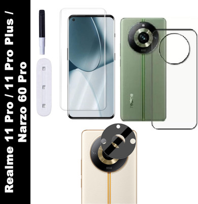 Bai and kaka Front and Back Tempered Glass for Realme 11 Pro Plus 5G, Realme 11 Pro 5G, Realme Narzo 60 Pro(Pack of 3)