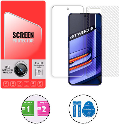 SOMTONE Front and Back Tempered Glass for Realme GT Neo 3 5G (1 FREE CAMERA LENS) WITH FRONTBACK SCREEN PROTECTOR(Pack of 1)