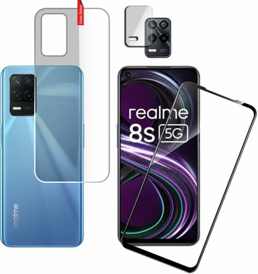 FINCH Front and Back Tempered Glass for REALME 8S 5G(Pack of 3)