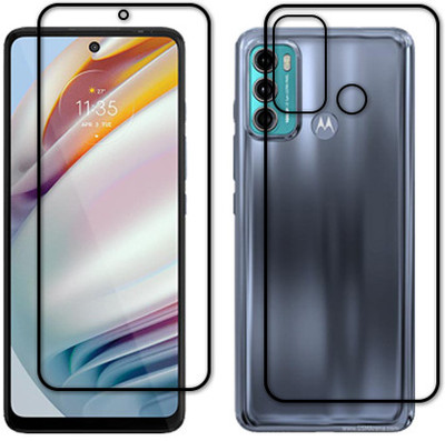 SOMTONE Front and Back Tempered Glass for MOTOROLA MOTO G60(Pack of 2)