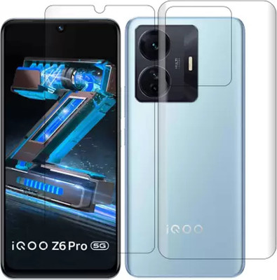 SOLIVAGANT Front and Back Tempered Glass for IQOO Z6 Pro(Pack of 2)