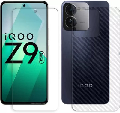 DOWRVIN Front and Back Tempered Glass for VIVO IQOO Z9 5G FRONT AND BACK TEMPERED GLASS(Pack of 2)