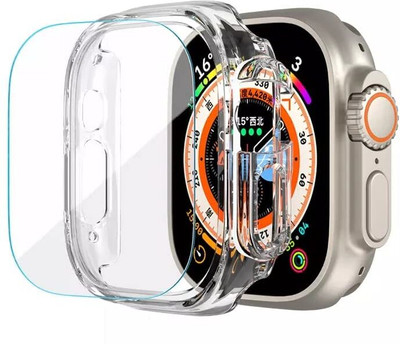 DPJ Front and Back Tempered Glass for Screen Protector Temper Compatible with Apple iWatch 49mm Ultra Series 8(Pack of 1)