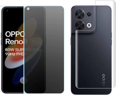 4 YARDS Front and Back Tempered Glass for Oppo Reno 8 5G (Matte Finish)(Pack of 1)