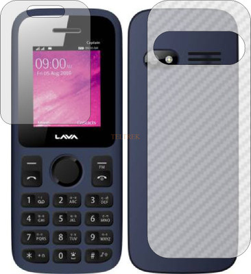TELTREK Front and Back Tempered Glass for LAVA CAPTAIN N1 (Front Matte Finish & Back 3d Carbon Fiber)(Pack of 2)