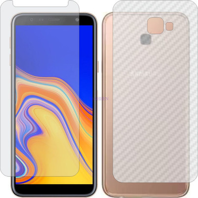 Fasheen Front and Back Tempered Glass for SAMSUNG GALAXY J4 Plus (Front Matte Finish & Back 3d Carbon Fiber)(Pack of 2)