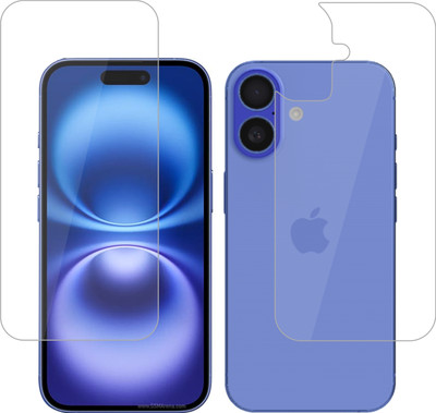 Vatsin Front and Back Tempered Glass for Apple iPhone 16(Pack of 2)