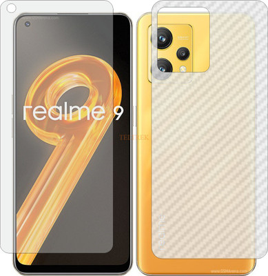 TELTREK Front and Back Tempered Glass for REALME RMX3521 (Front Matte Finish & Back 3d Carbon Fiber)(Pack of 2)
