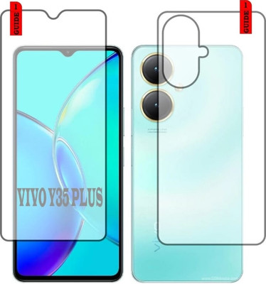 DOWRVIN Front and Back Tempered Glass for VIVO Y35 PLUS FRONT AND BACK TEMPERED GLASS(Pack of 2)