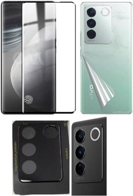 COVER CAPITAL Front and Back Tempered Glass for Vivo V27 Pro 5G(Pack of 3)