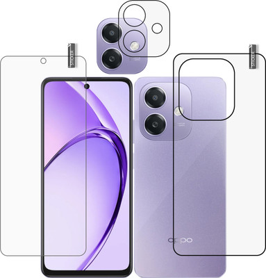 BOMGUARD Front and Back Tempered Glass for OPPO A3x 5G With Camera Lens Protector(Pack of 3)