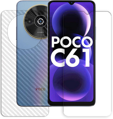 ARBAN Front and Back Tempered Glass for Poco C61 FRONT BACK SCREEN GUARD(Pack of 1)