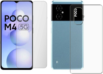 4 YARDS Front and Back Tempered Glass for POCO M4 5G (Matte Finish)(Pack of 1)