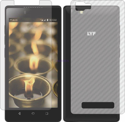 Fasheen Front and Back Tempered Glass for RELIANCE JIO LYF F8 (Front Matte Finish & Back 3d Carbon Fiber)(Pack of 2)