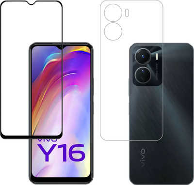 Vatsin Front and Back Tempered Glass for ViVO Y16, vivo Y56 5G, vivo T2X 5G(Pack of 2)