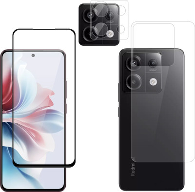 Vatsin Front and Back Tempered Glass for Redmi Note 13 Pro 5G, Redmi Note 13 Pro 5G [With Rear Camera Lens Guard](Pack of 3)